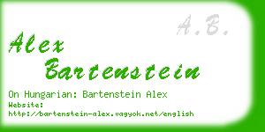 alex bartenstein business card
